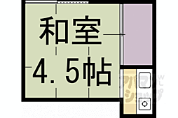 プチハウス等持院 ワンルームの間取図画像
