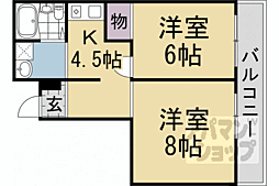 コーポ池端 2DKの間取図画像