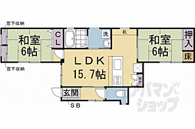 京都府京都市北区衣笠東開キ町（賃貸マンション2LDK・1階・61.27㎡） その2