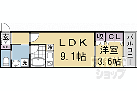 ウェルスクエア京都智恵光院 402 ｜ 京都府京都市上京区中筋通浄福寺東入菱屋町（賃貸マンション1LDK・4階・32.29㎡） その2