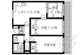 京都府京都市左京区岩倉花園町（賃貸マンション3LDK・1階・70.00㎡） その2