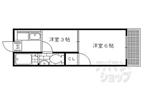 京都府京都市左京区北白川東平井町（賃貸マンション2K・1階・20.00㎡） その2