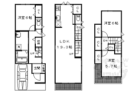 京都府京都市左京区吉田近衛町（賃貸一戸建3LDK・--・94.77㎡） その2