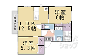 京都府京都市左京区岩倉長谷町（賃貸アパート2LDK・2階・54.00㎡） その2