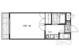 光陽マンションＢ 2階1Kの間取り