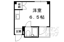 京都市営烏丸線 北大路駅 徒歩19分の賃貸マンション 3階ワンルームの間取り