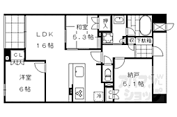 阪急京都本線 京都河原町駅 徒歩4分の賃貸マンション 4階2SLDKの間取り