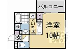 叡山電鉄叡山本線 修学院駅 徒歩4分の賃貸アパート 1階1Kの間取り