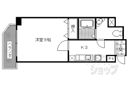京阪本線 出町柳駅 徒歩31分の賃貸マンション 5階1Kの間取り
