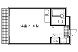 メゾンド洛花 3階ワンルームの間取り