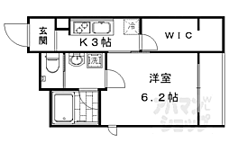 エルミタージュ　二条聚楽 2階1Kの間取り