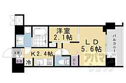 叡山電鉄叡山本線 茶山・京都芸術大学駅 徒歩3分の賃貸マンション 1階1LDKの間取り