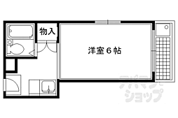 京阪本線 神宮丸太町駅 徒歩3分の賃貸マンション 2階1Kの間取り