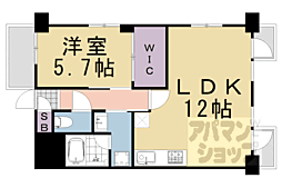 阪急京都本線 大宮駅 徒歩9分の賃貸マンション 4階1LDKの間取り