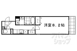 レジデンスプリムローズ 3階1Kの間取り
