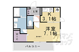 叡山電鉄叡山本線 一乗寺駅 徒歩4分の賃貸アパート 3階1Kの間取り