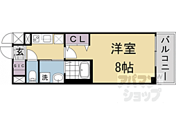叡山電鉄叡山本線 修学院駅 徒歩6分の賃貸マンション 3階1Kの間取り