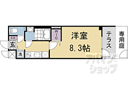 叡山電鉄叡山本線 修学院駅 徒歩6分の賃貸マンション 1階1Kの間取り