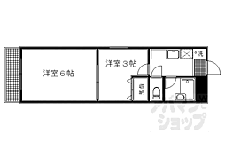 プチシャトー19 3階2Kの間取り
