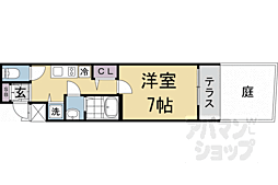 アドバンス京都烏丸町 1Kの間取図画像
