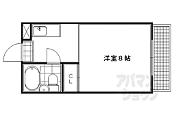 メゾン・デ・プランタン 1Kの間取図画像