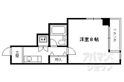 ホーユウコンフォルト二条城前 1Kの間取図画像