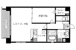 ベラジオ京都鴨川 1LDKの間取図画像