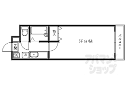 シルクハウス一条 1Kの間取図画像