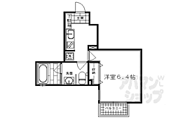 アーバンフラッツ四条西洞院 1Kの間取図画像