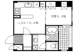 リーガル京都御所東 1LDKの間取図画像