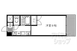 ラフィーネ御所西 1Kの間取図画像