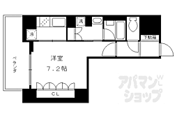 リーガル京都堀川中立売 1Kの間取図画像