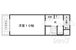 ピラーズ御所西 1Kの間取図画像