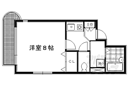 ビバ丸太町 1Kの間取図画像