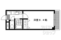 ユー、ピー、ディービル 1Kの間取図画像