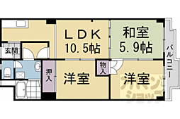 メガロコープ西陣1号棟 4Kの間取図画像