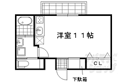 K.H御所前 ワンルームの間取図画像