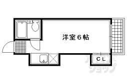 ヴィラ鈴木 ワンルームの間取図画像