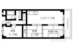 ロイヤルプラザビル 3LDKの間取図画像