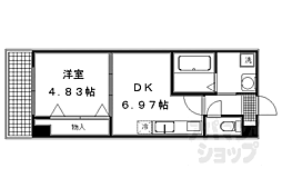 プログレスふなはし 1DKの間取図画像