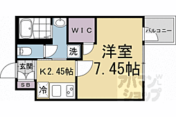 WELLSQUARE京都西陣WEST 1Kの間取図画像