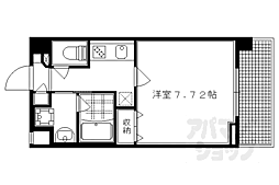 アスヴェル京都西陣 1Kの間取図画像