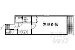 グランレブリー御所西 1Kの間取図画像