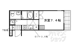 アクアプレイス京都西陣 1Kの間取図画像