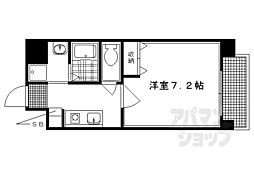 クリスタルグランツ京都御所北 1Kの間取図画像
