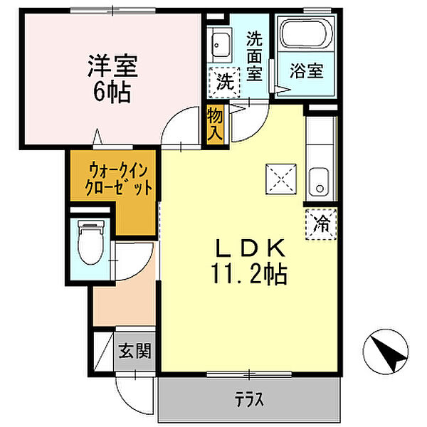 ハイネスＡ 102｜神奈川県秦野市曽屋(賃貸アパート1LDK・1階・41.74㎡)の写真 その2