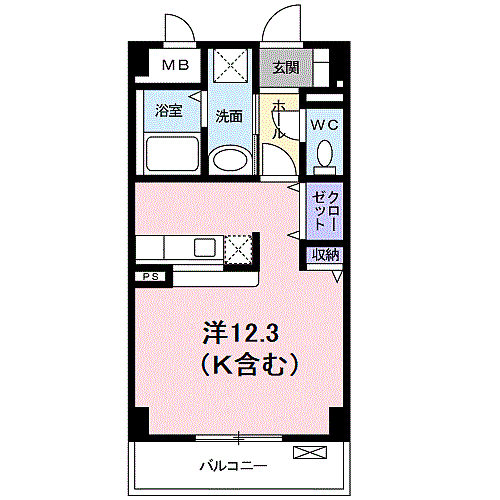 ジュネス　ヴィラ 102｜神奈川県小田原市飯田岡(賃貸マンション1R・1階・32.51㎡)の写真 その2