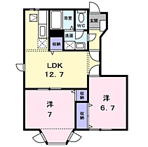 カプリコルニオ 104 ｜ 神奈川県小田原市府川188-1（賃貸アパート2LDK・1階・56.82㎡） その2