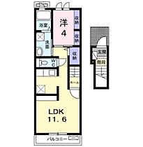 プラウド 202 ｜ 神奈川県小田原市蓮正寺134-1（賃貸アパート1LDK・2階・40.09㎡） その2