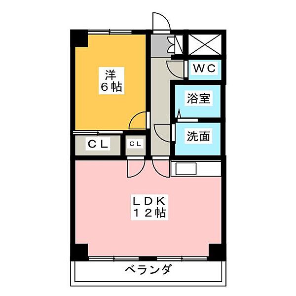 プランドール金城 ｜愛知県名古屋市北区金城３丁目(賃貸マンション1LDK・2階・43.74㎡)の写真 その2